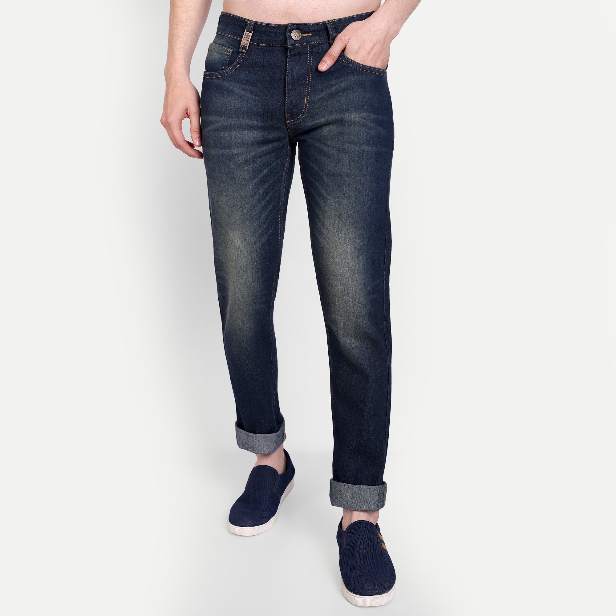 Men's Dark Blue Slim Fit Denim Jeans