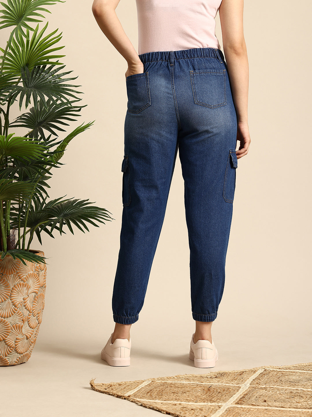 WOMEN'S DENIM NON-STRETCHABLE CARGO