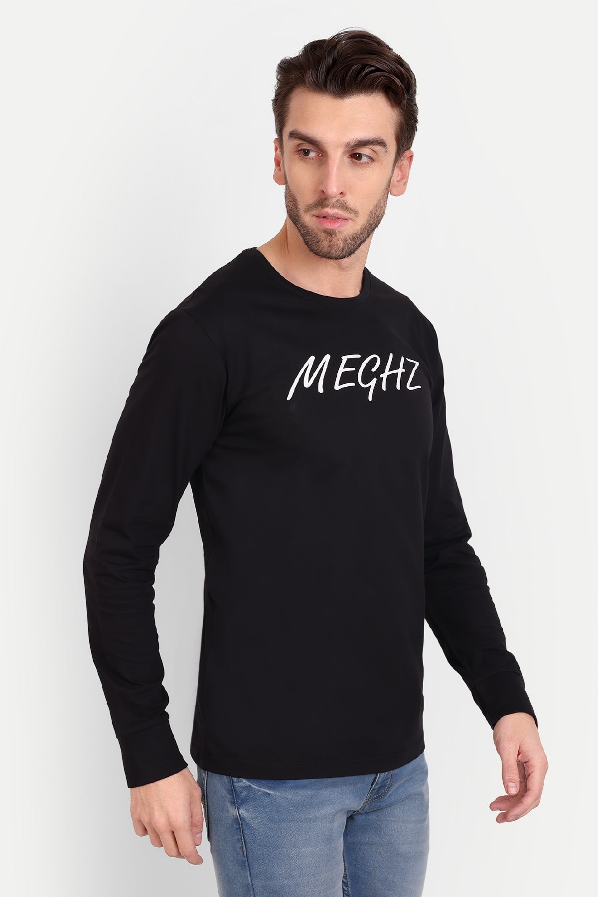 Men's Full Sleeve Black T-Shirt