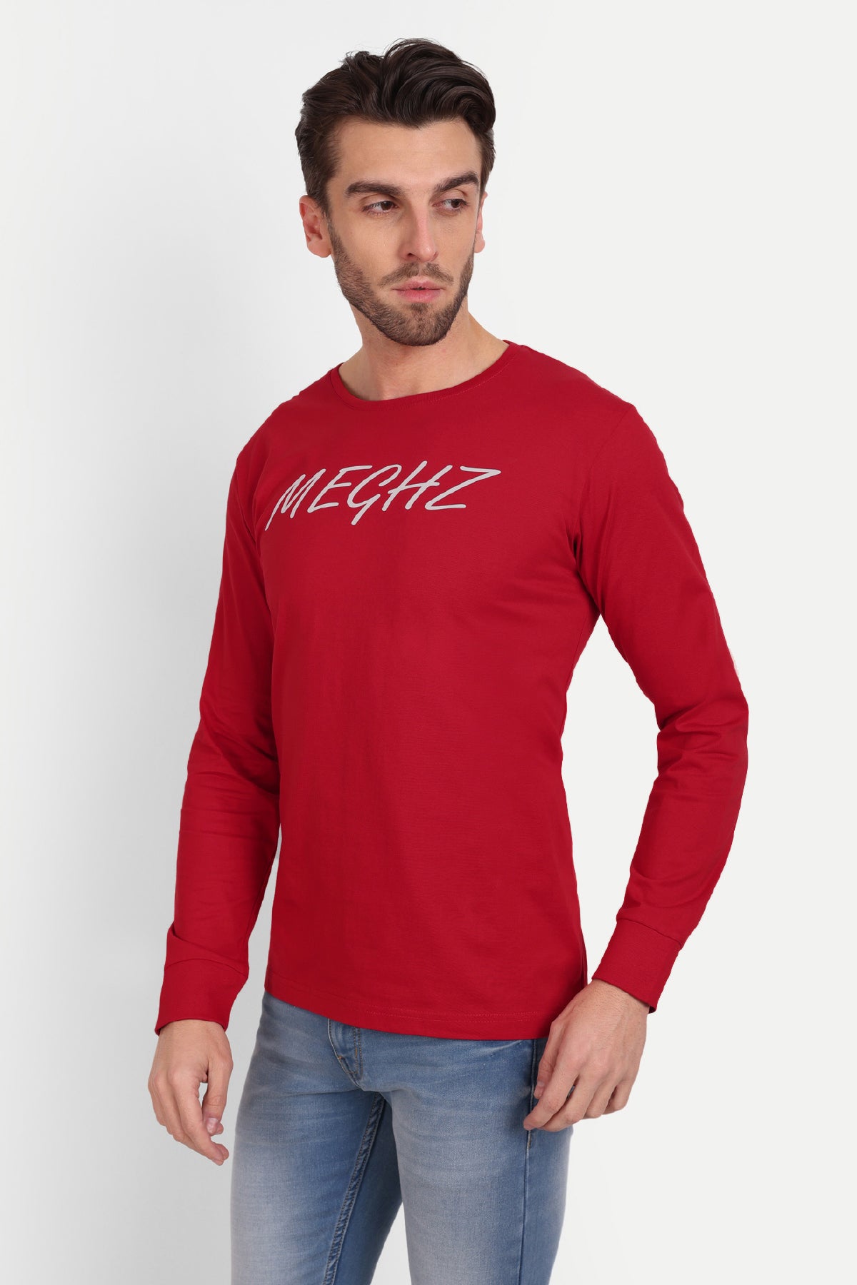 Men's Full Sleeve Red T-Shirt