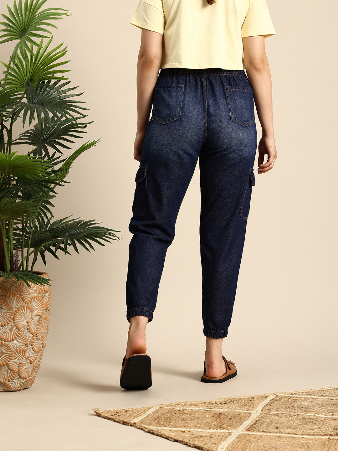 WOMEN'S DENIM NON-STRETCHABLE CARGO