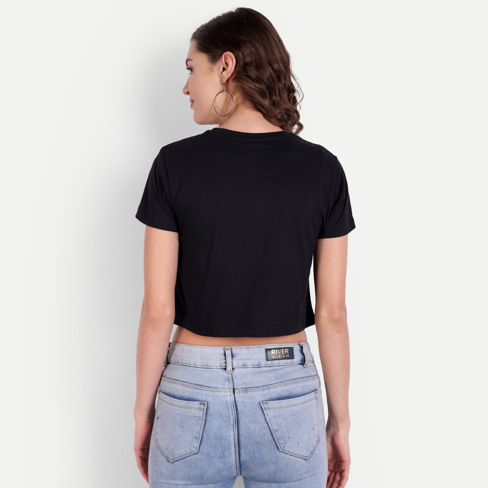 Women’s Black Cropped T-Shirt