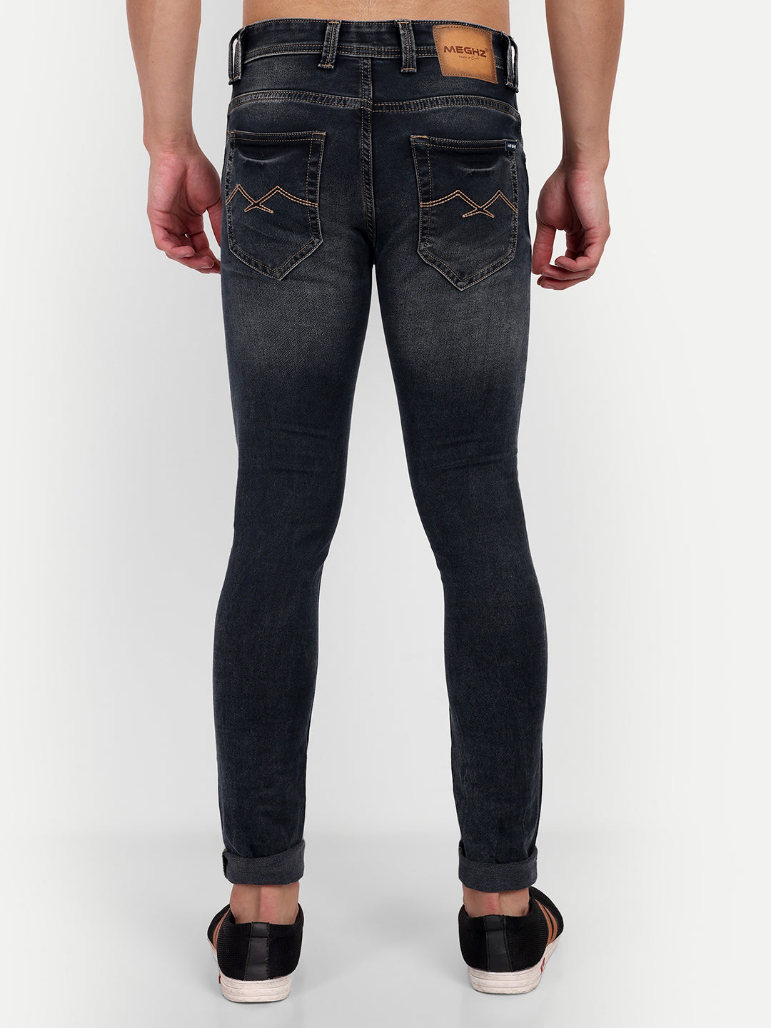 Men's Charcoal Black Ankle Fit Jeans