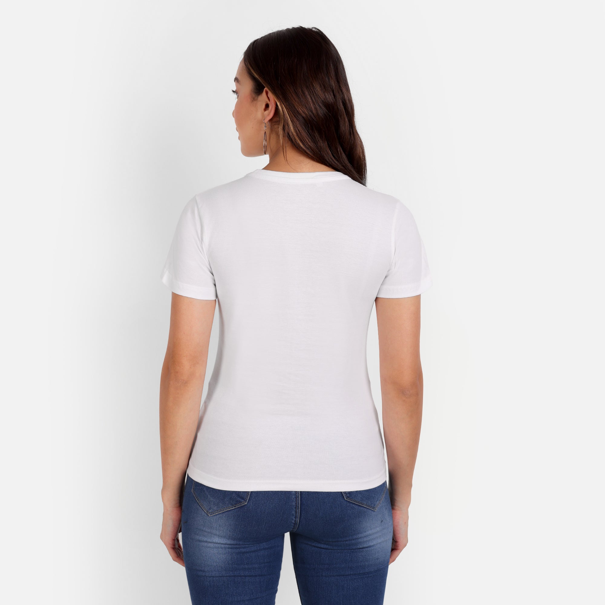 Women’s White Round Neck T-Shirt
