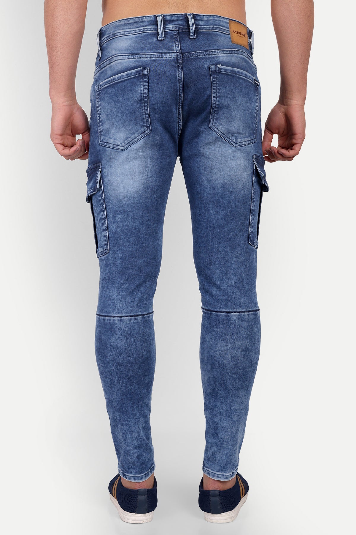 Men Mid Blue Side Pocket Jeans