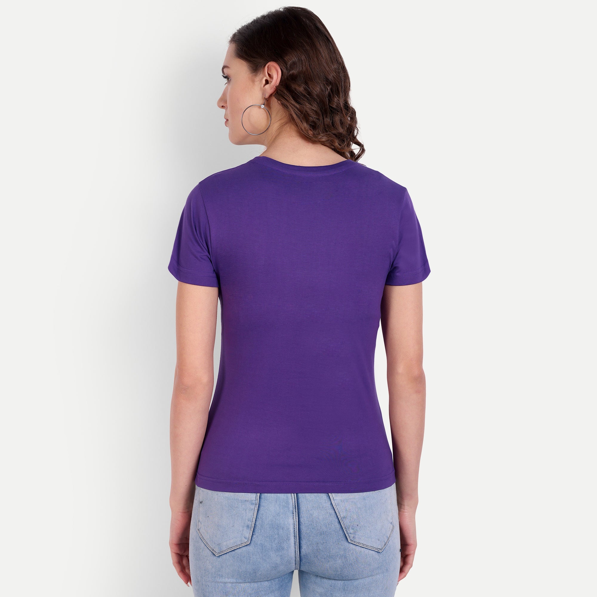 Women’s Purple Round Neck T-Shirt