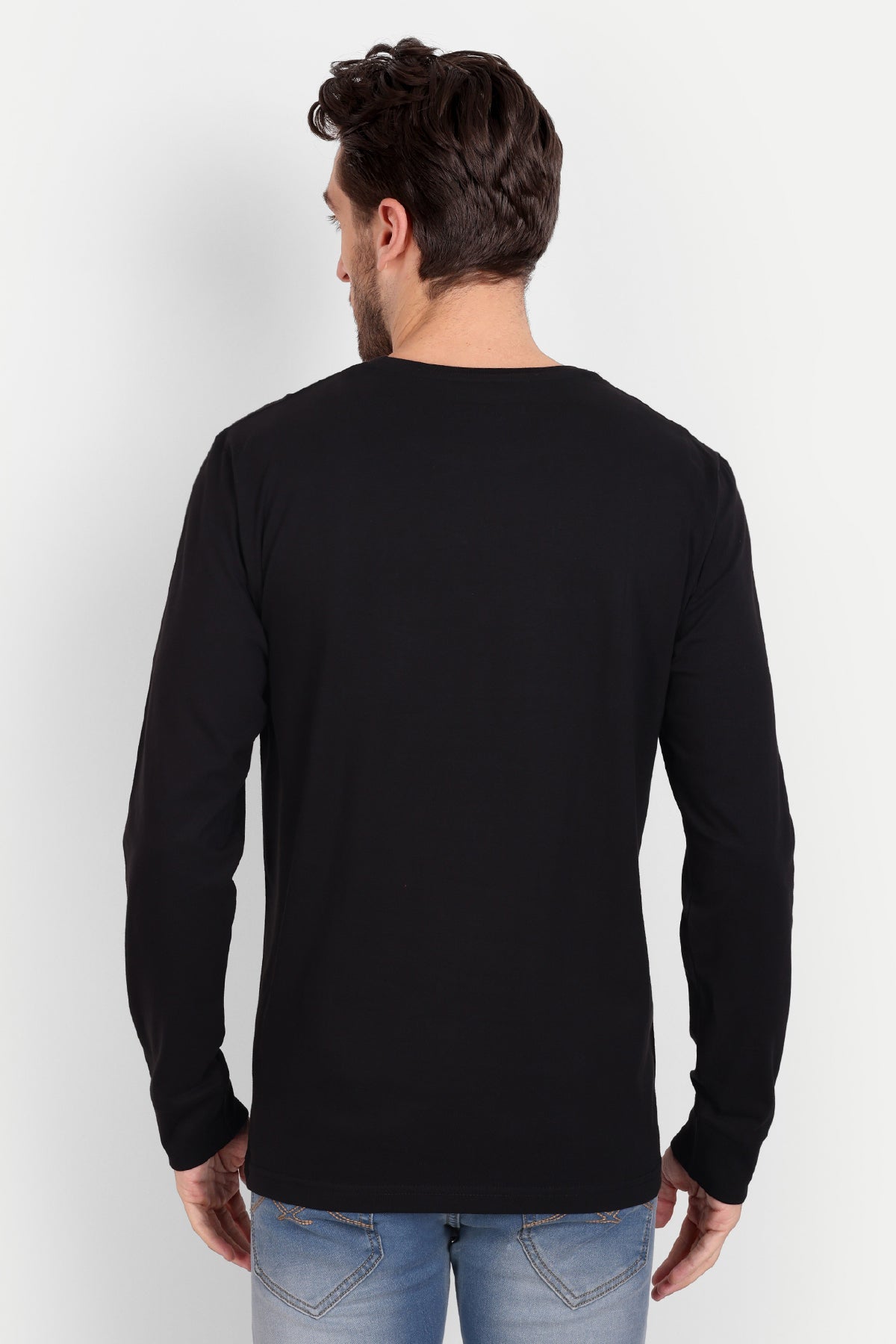 Men's Full Sleeve Black T-Shirt