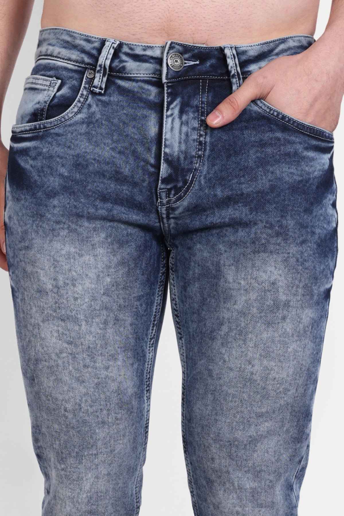Men's Cobalt Blue Slim Fit Jeans