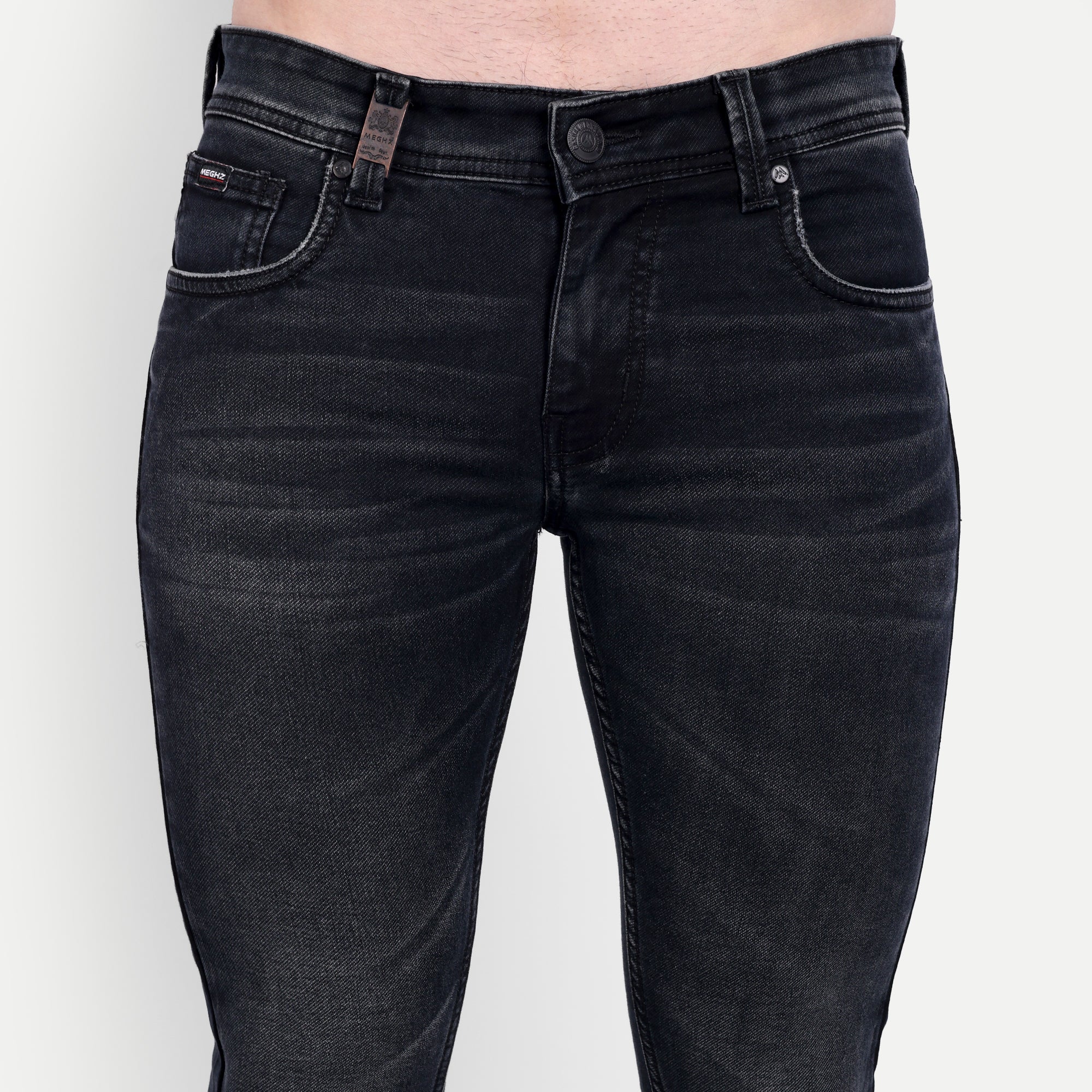 Classic Black Skinny Fit Denim Jeans for Men