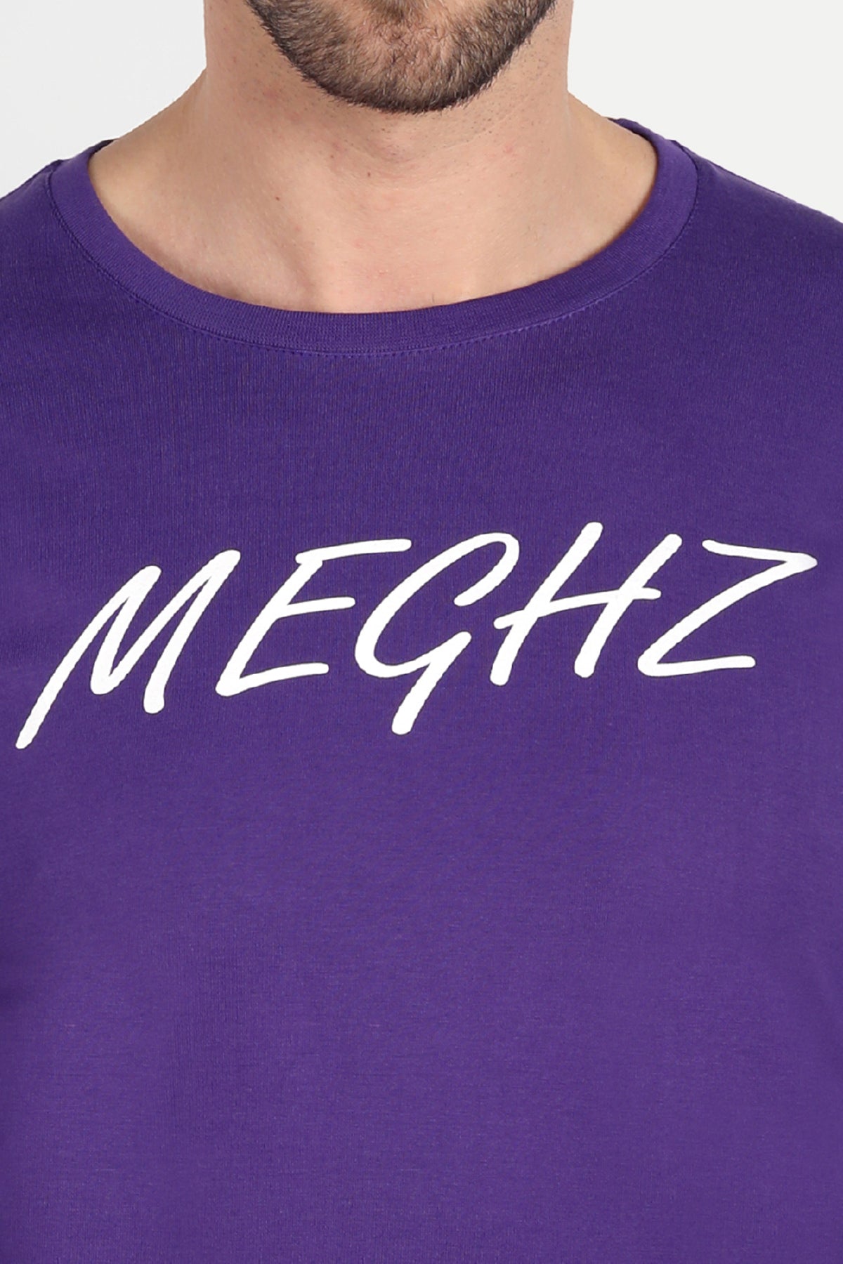 Men's Full Sleeve Purple T-Shirt