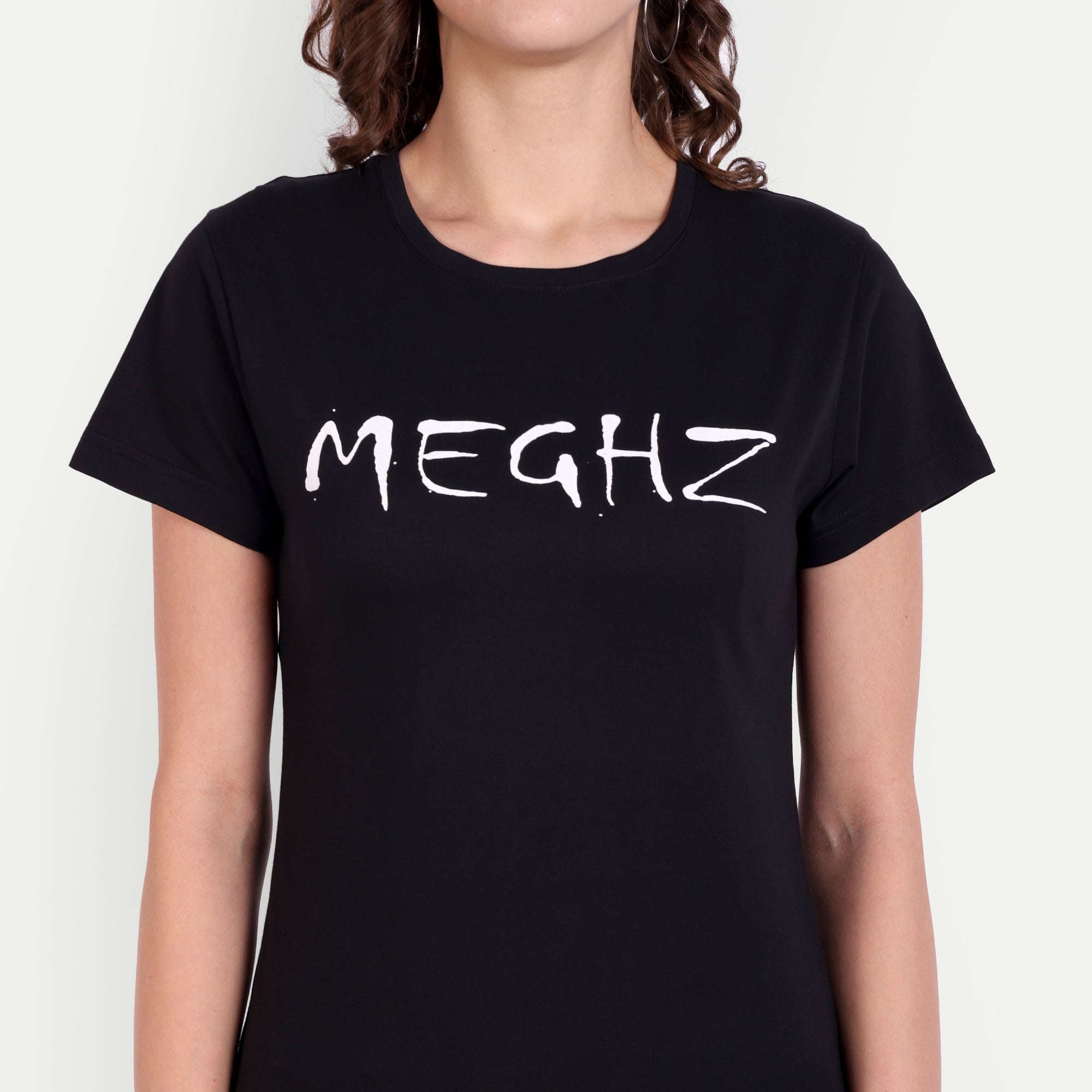 Women’s Black Round Neck T-Shirt