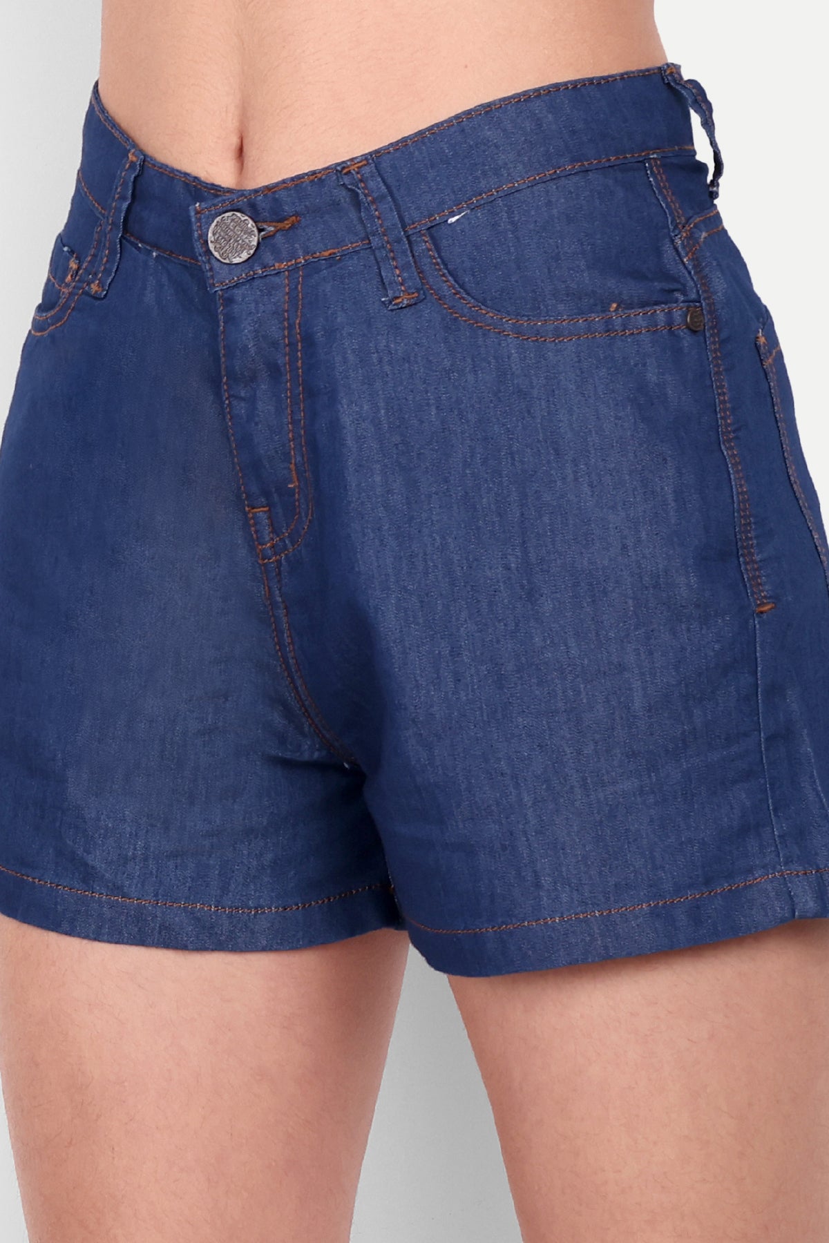 Dark Blue Denim Regular Shorts