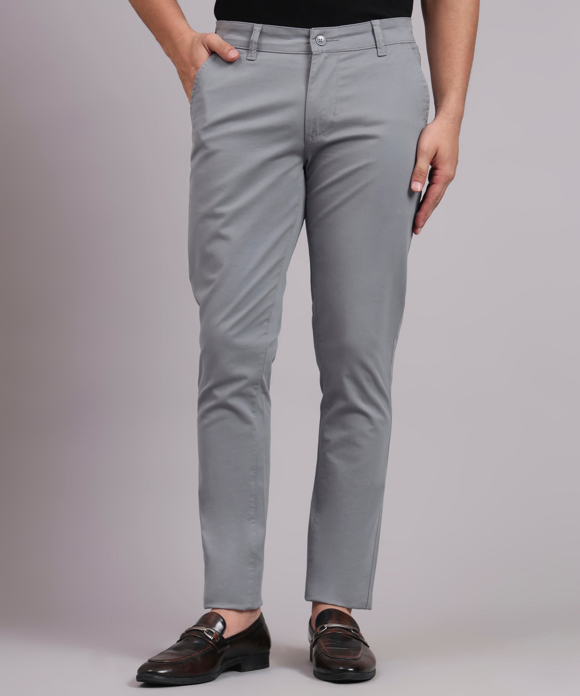 Men Urban Slim Slim Fit Chinos Trousers