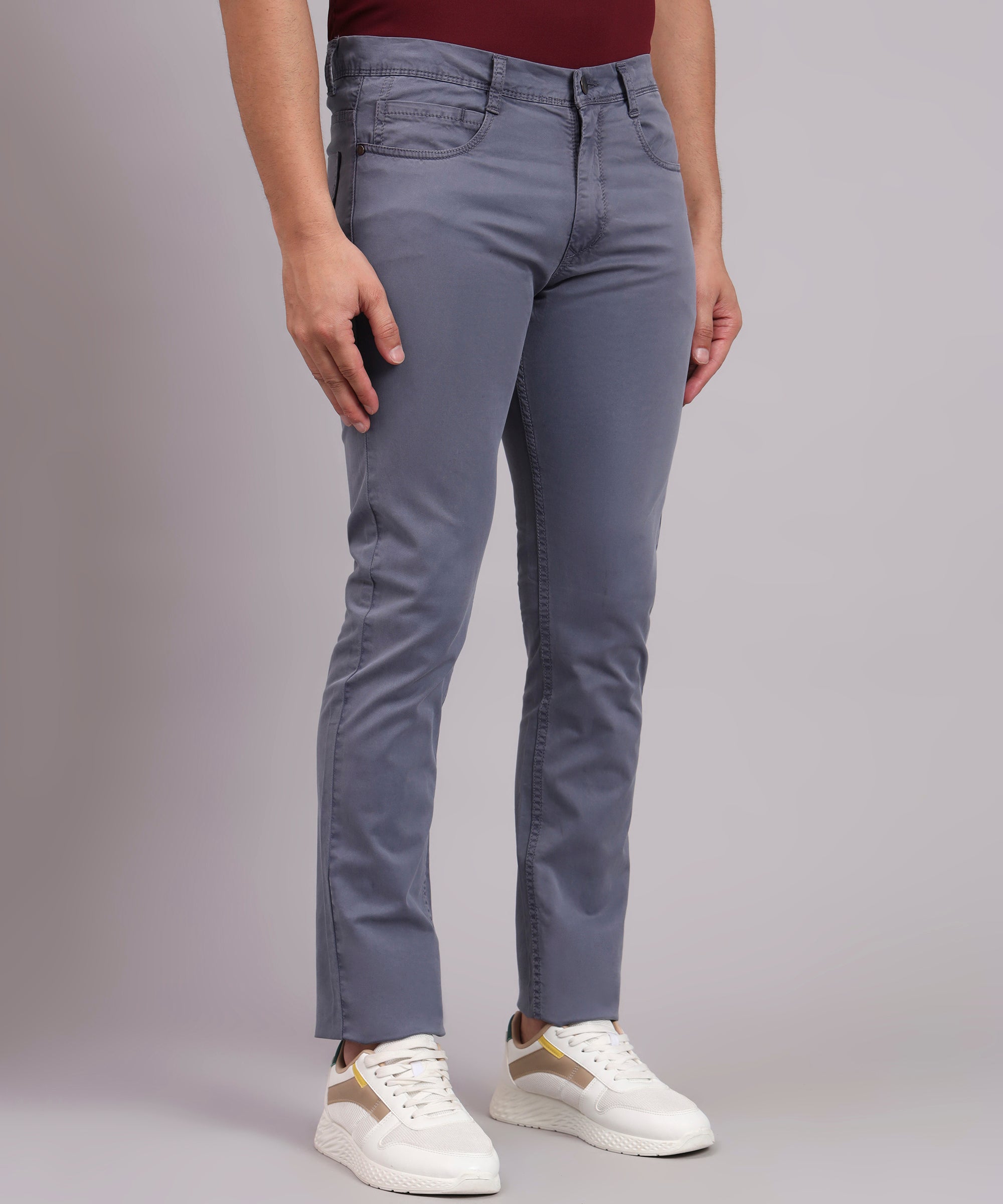 Men Urban Slim Slim Fit Mid-Rise Trouser