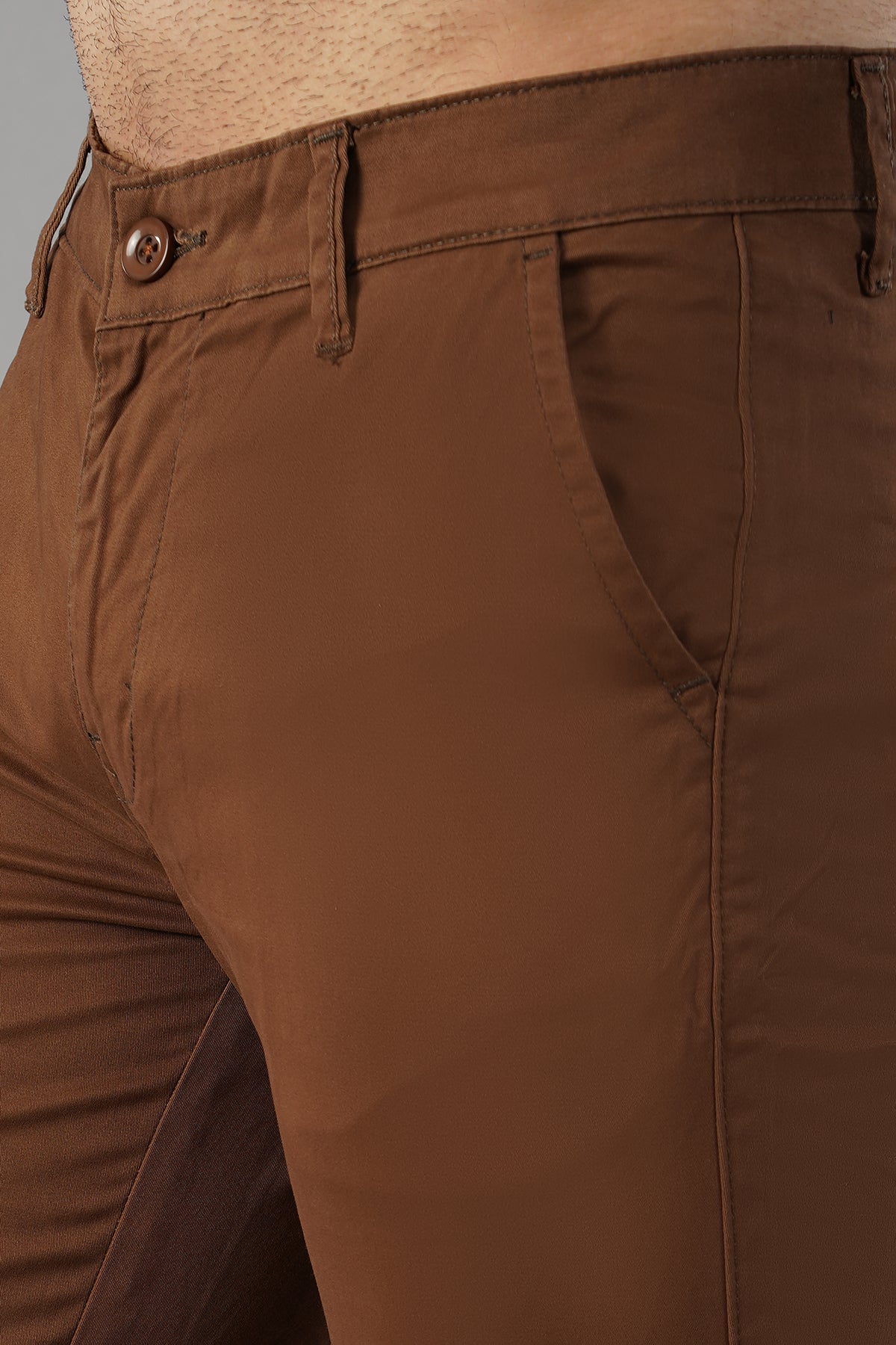 MENS BRUNETTE CROPPED CHINOS