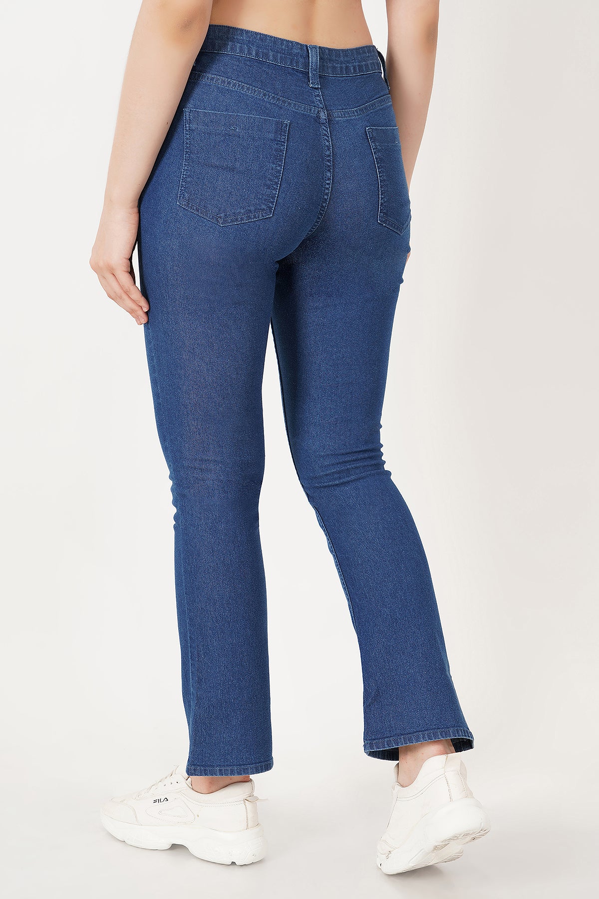 Women Mid Blue Bootcut Jeans