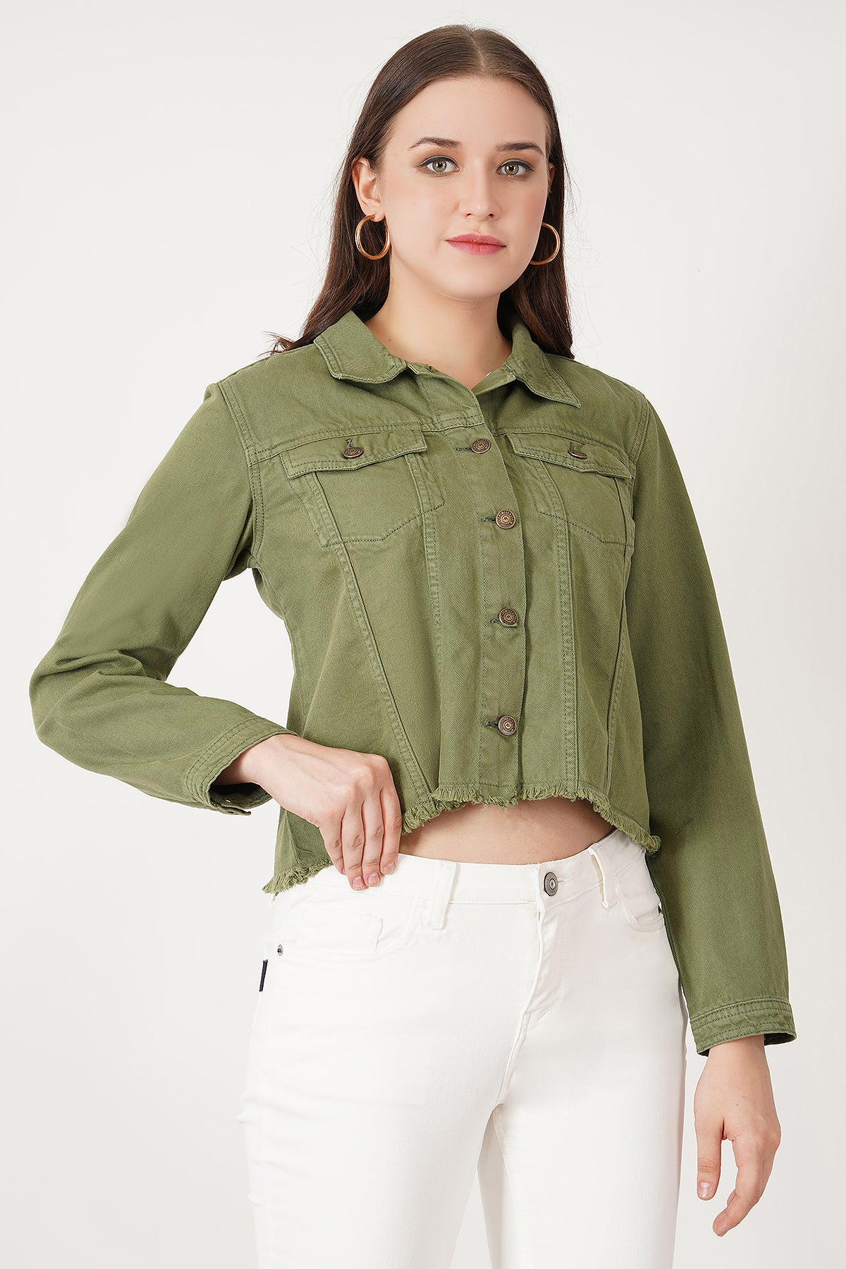 Women's Polar Jacket - Olive Green – BONJOUR