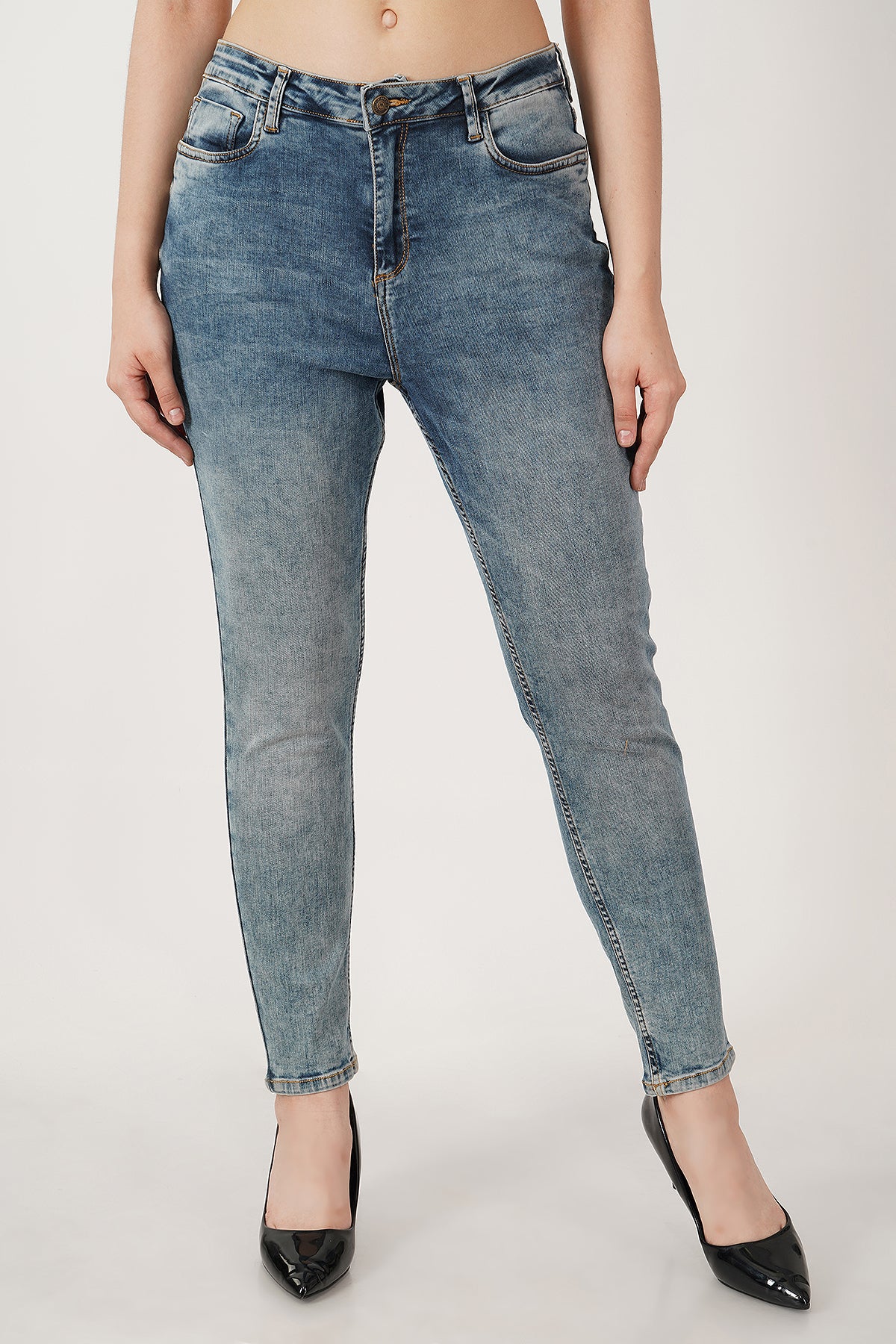Women Mid Smokey Skinny Jeans