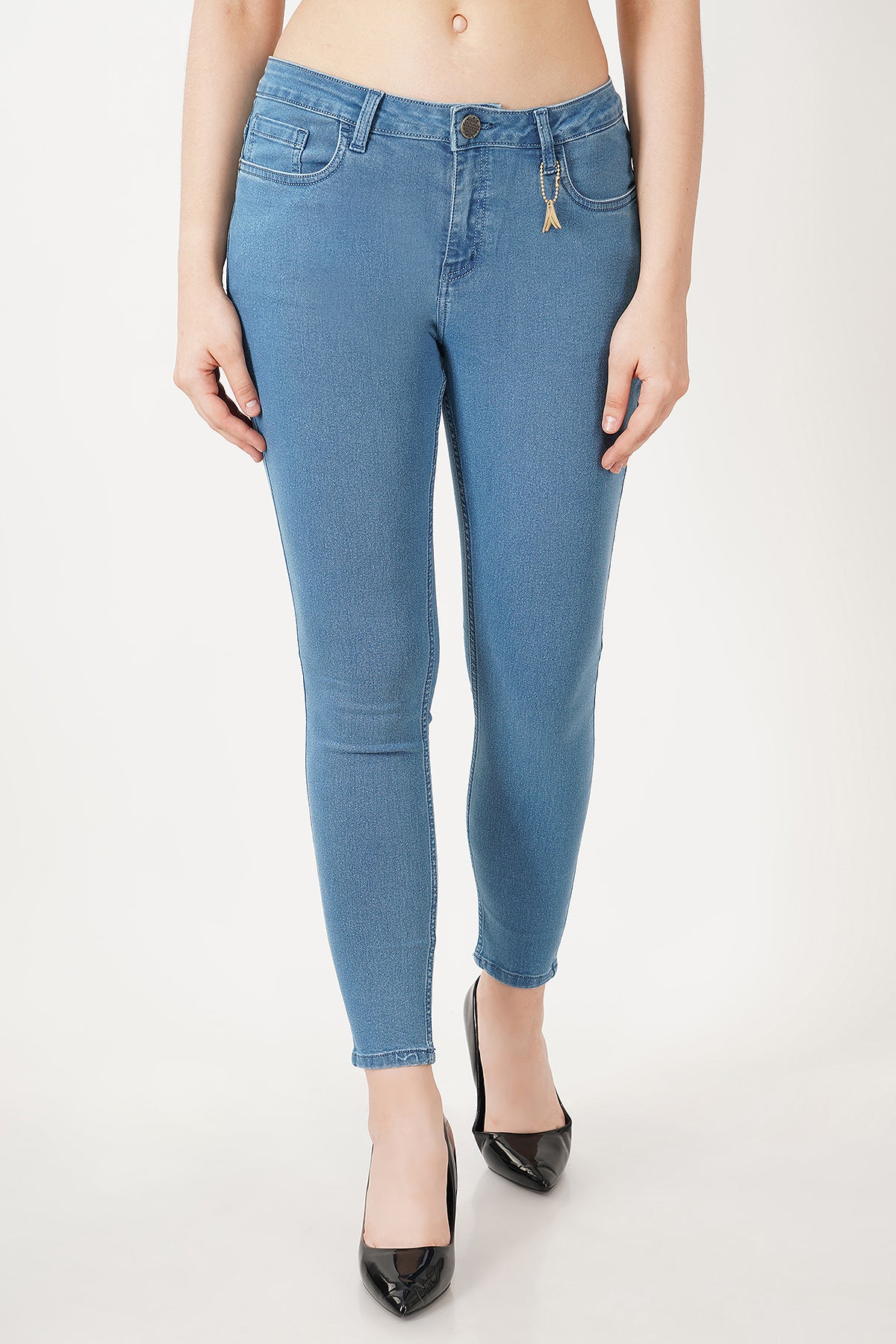 Women Mid Blue Skinny Jeans