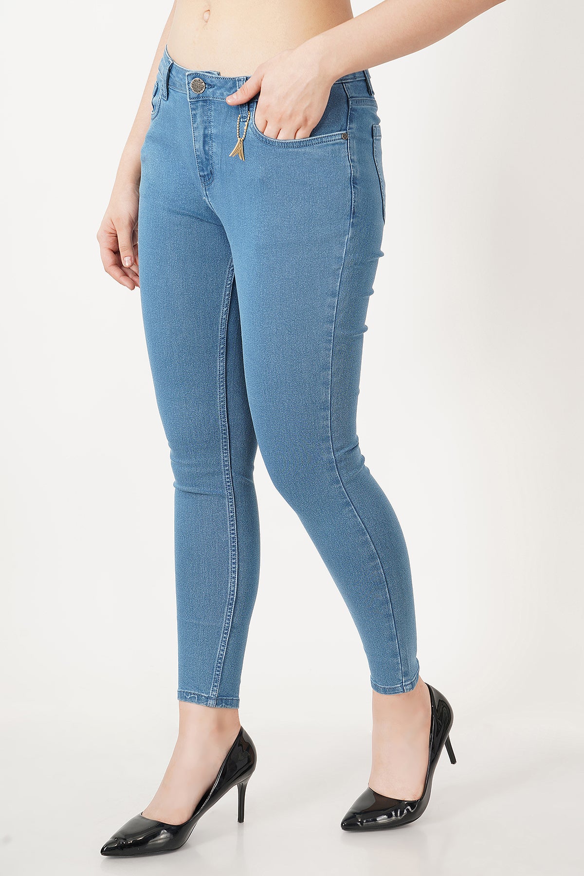 Women Mid Blue Skinny Jeans