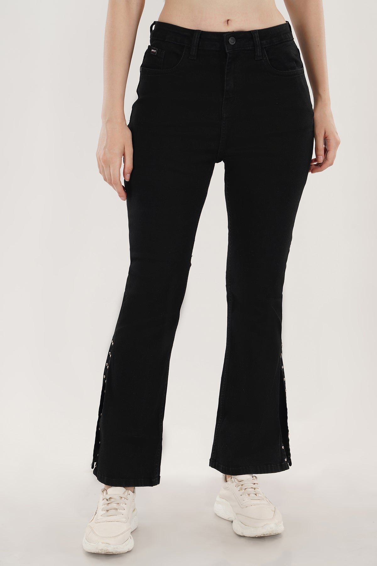 Women Ebony Black Denim Daze High-Rise Bootcut Jeans