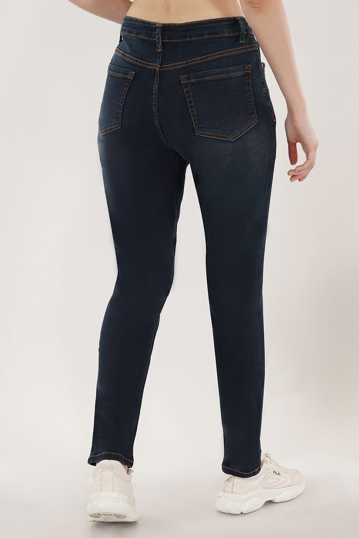 Women Raw Indigo Skinny High Rise Jeans