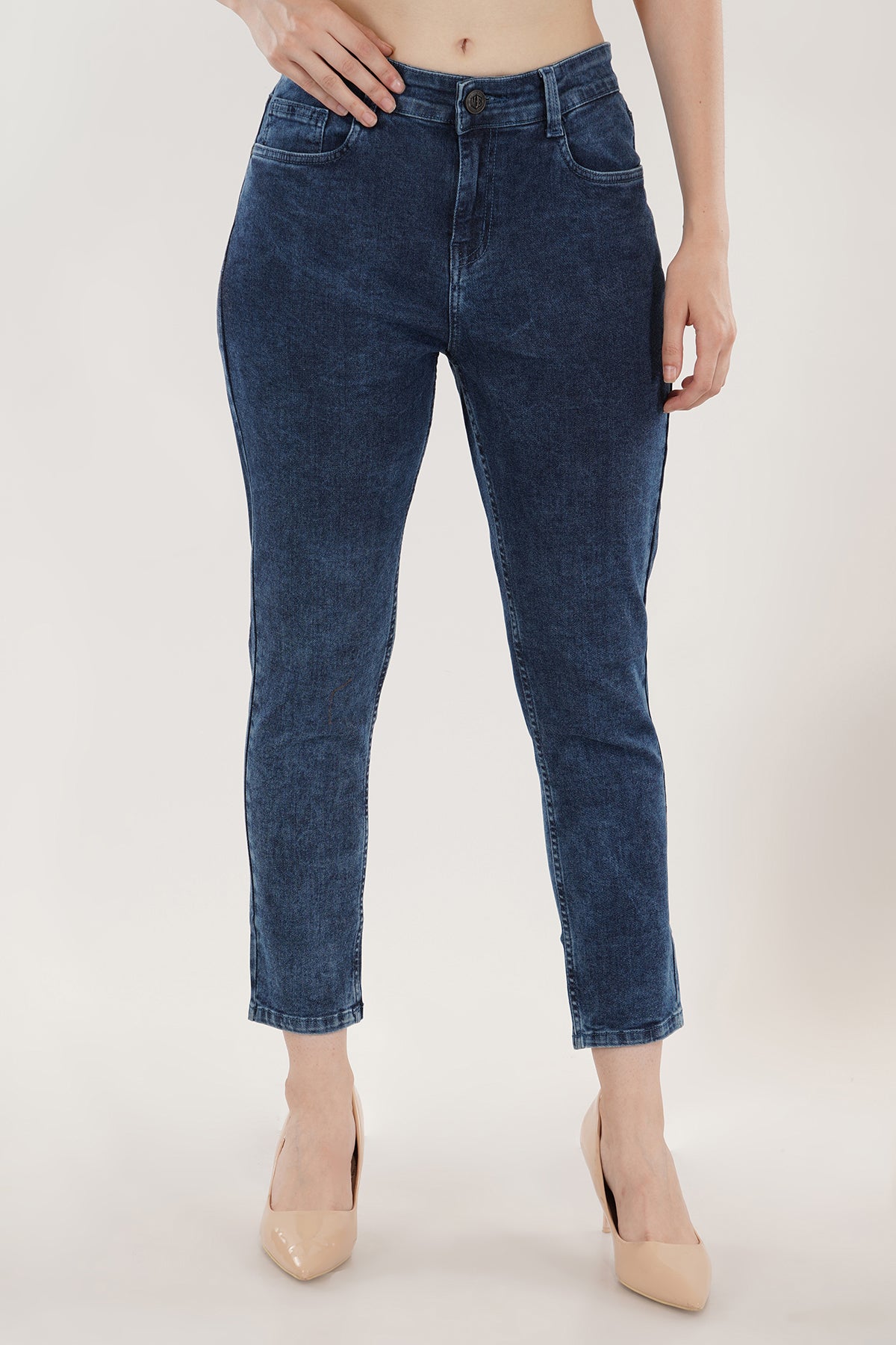 Mid Blue Slouchy Denim Jeans