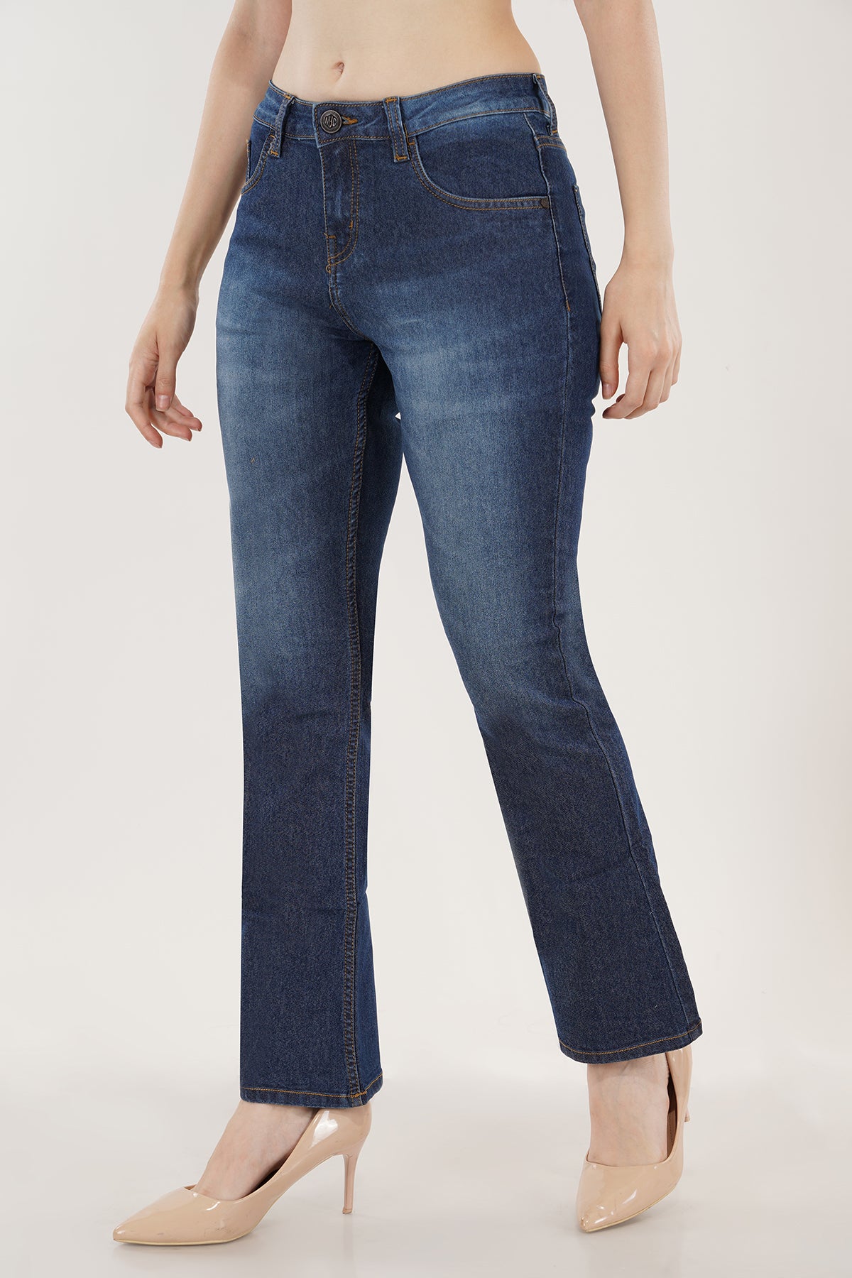 Women Dark Blue Bootcut Jeans