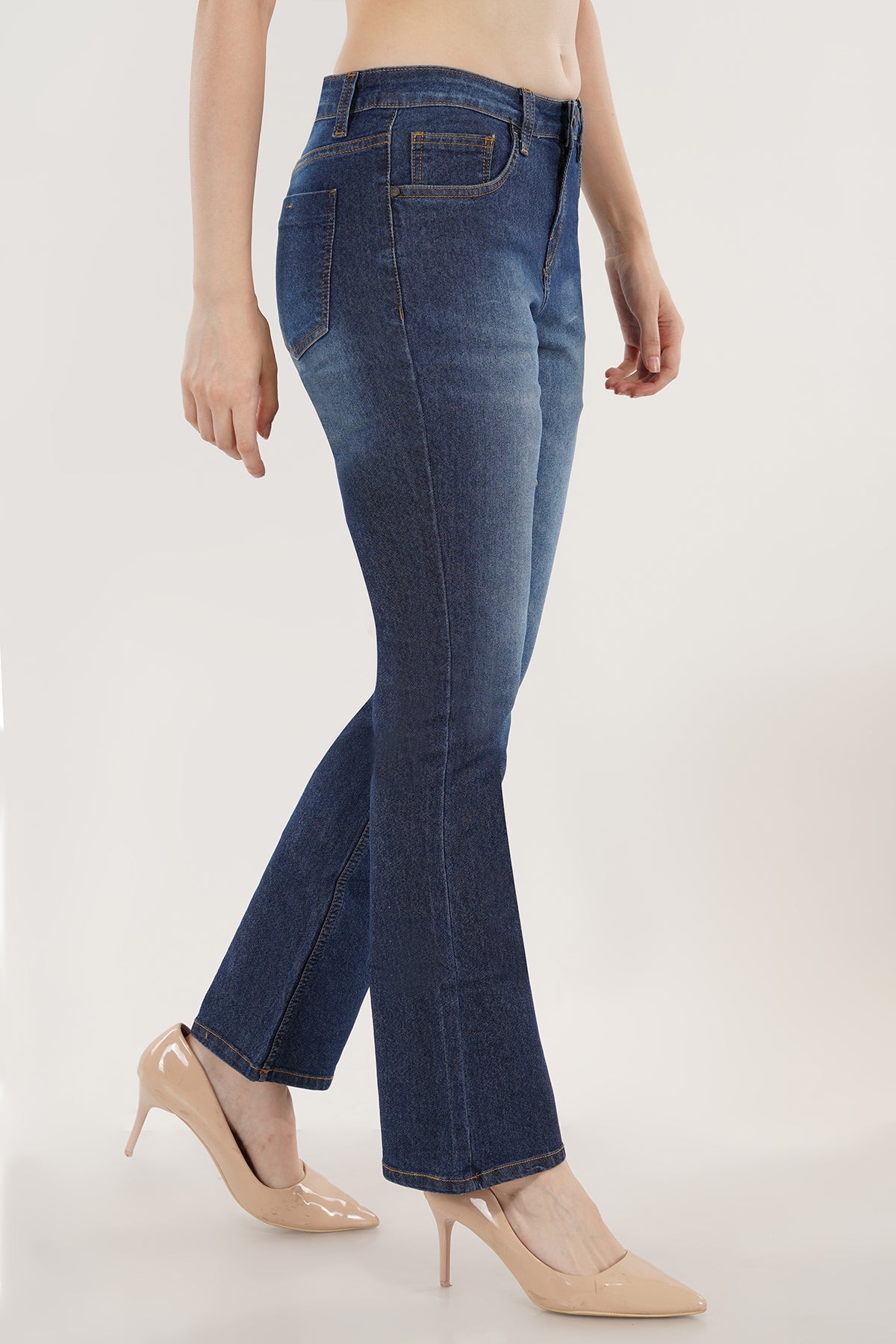 Women Dark Blue Bootcut Jeans