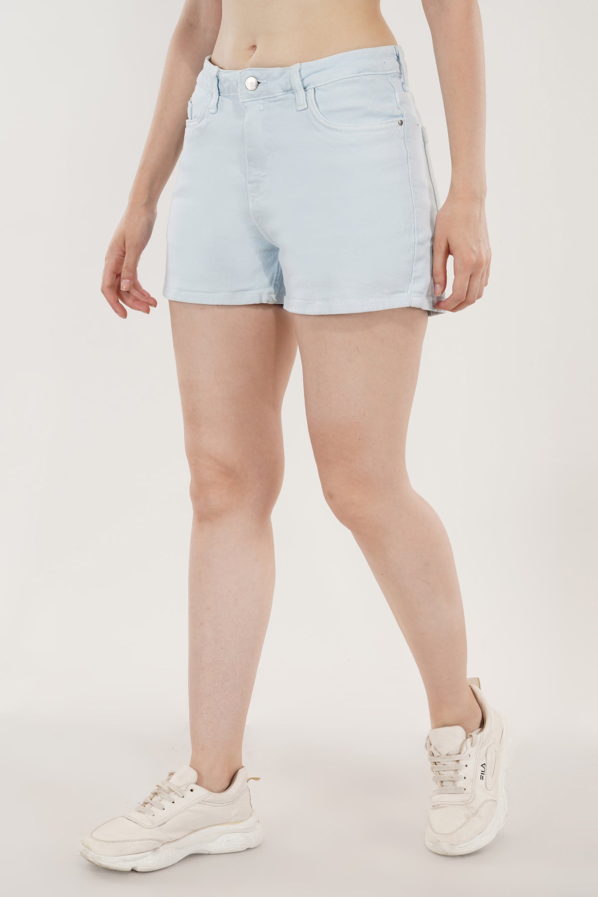 Women's Sky Blue Denim Shorts
