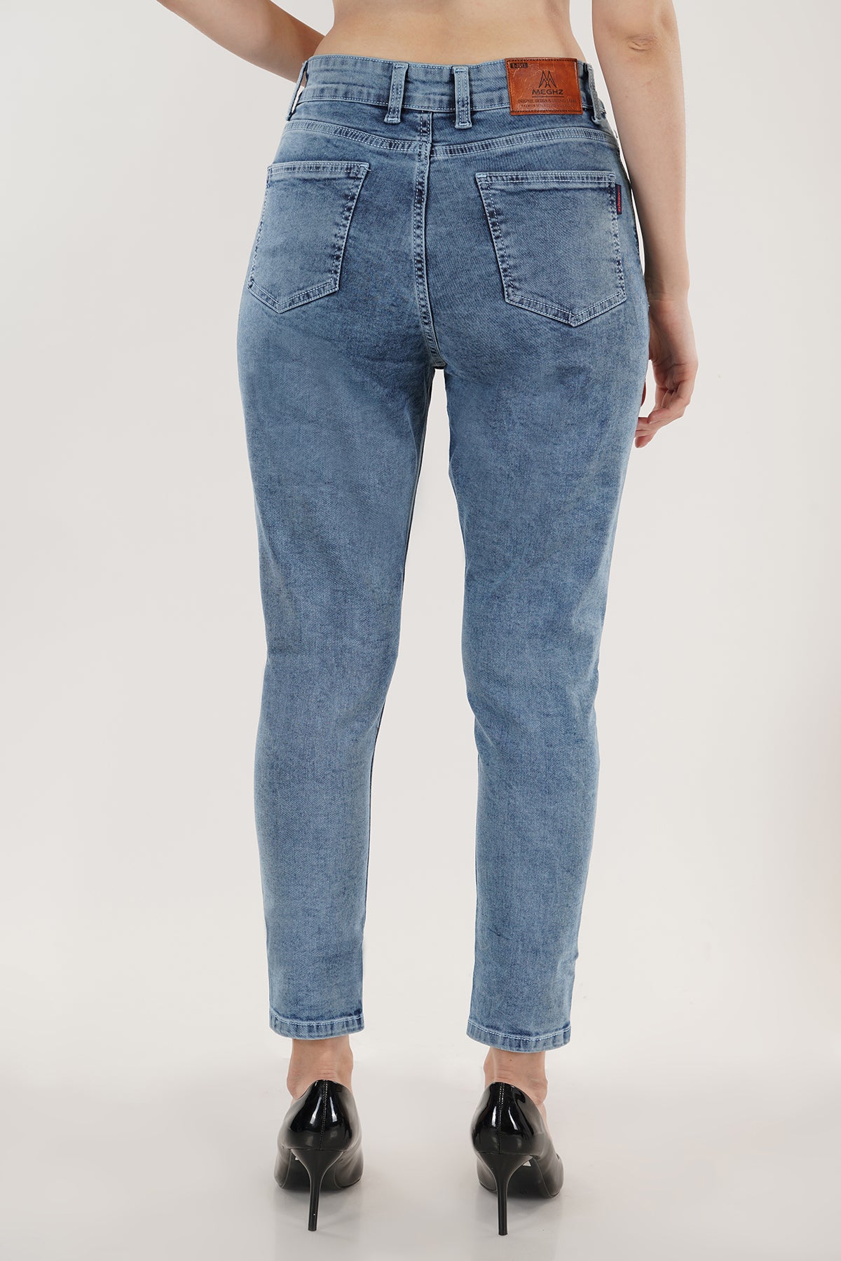 Women Vintage Blue Skinny Jeans