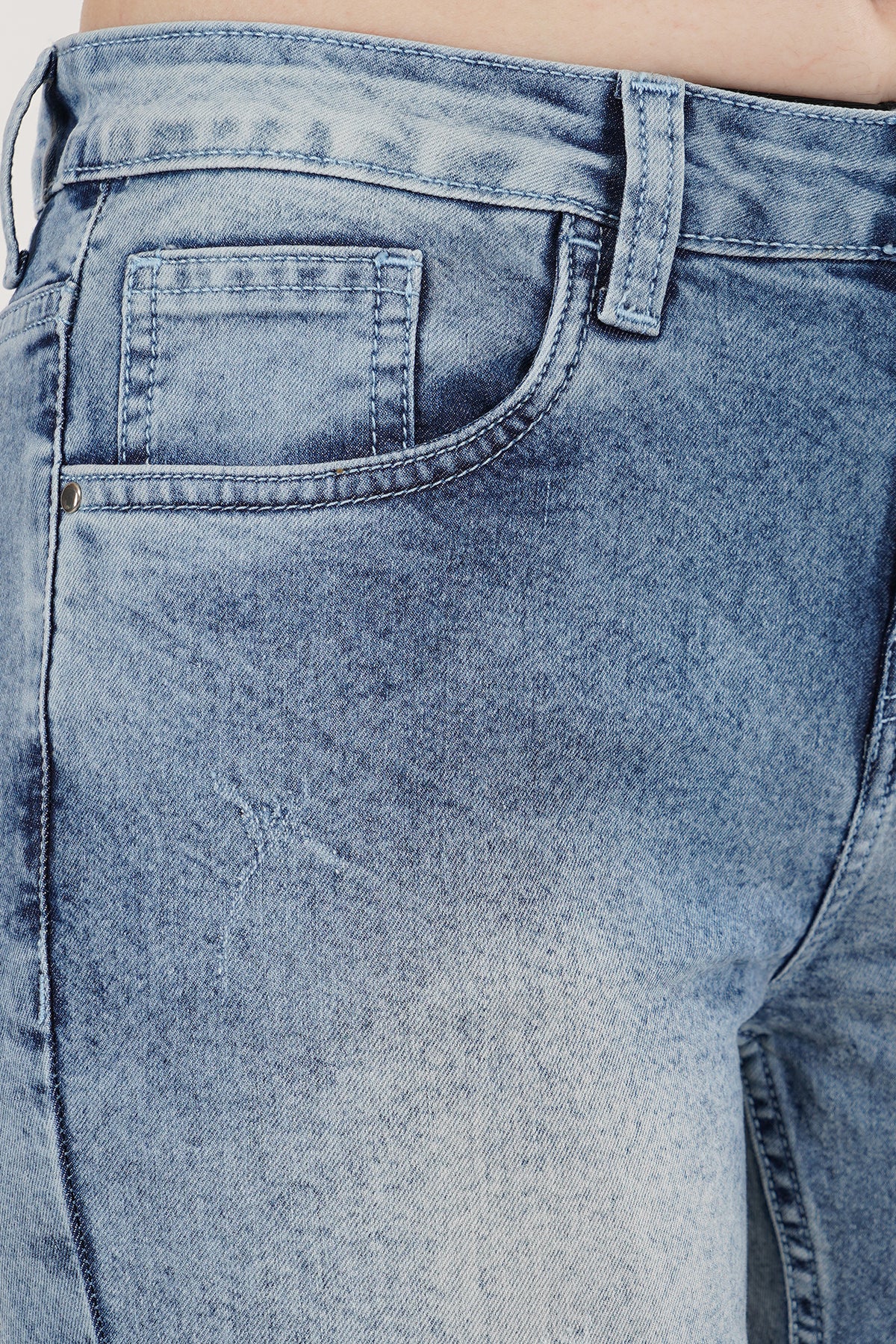 Women Light Blue Bootcut Jeans