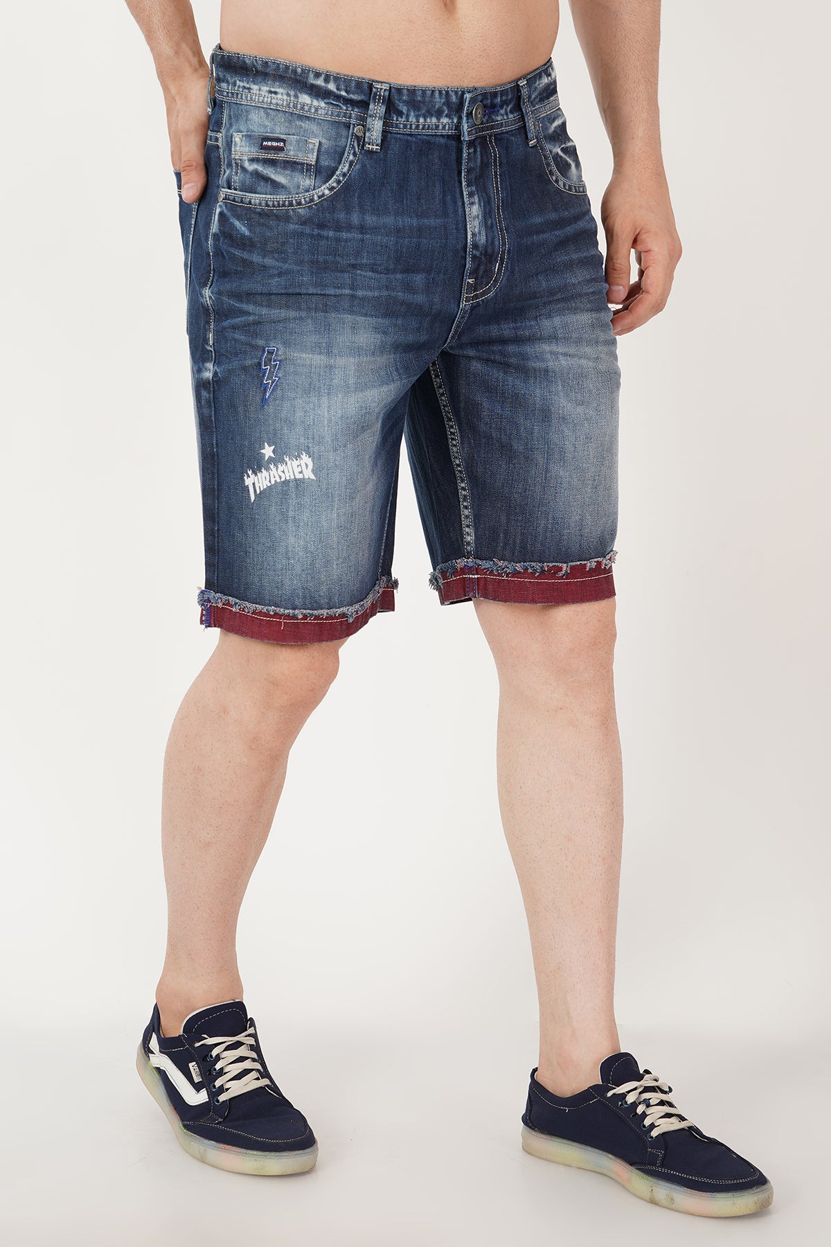 Men Printed Reversed Bottom Shorts