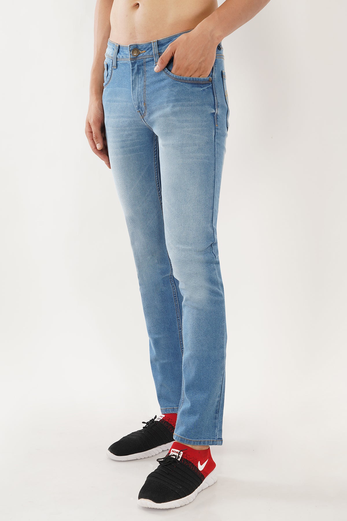 Men Mid Blue Slim Fit Jeans