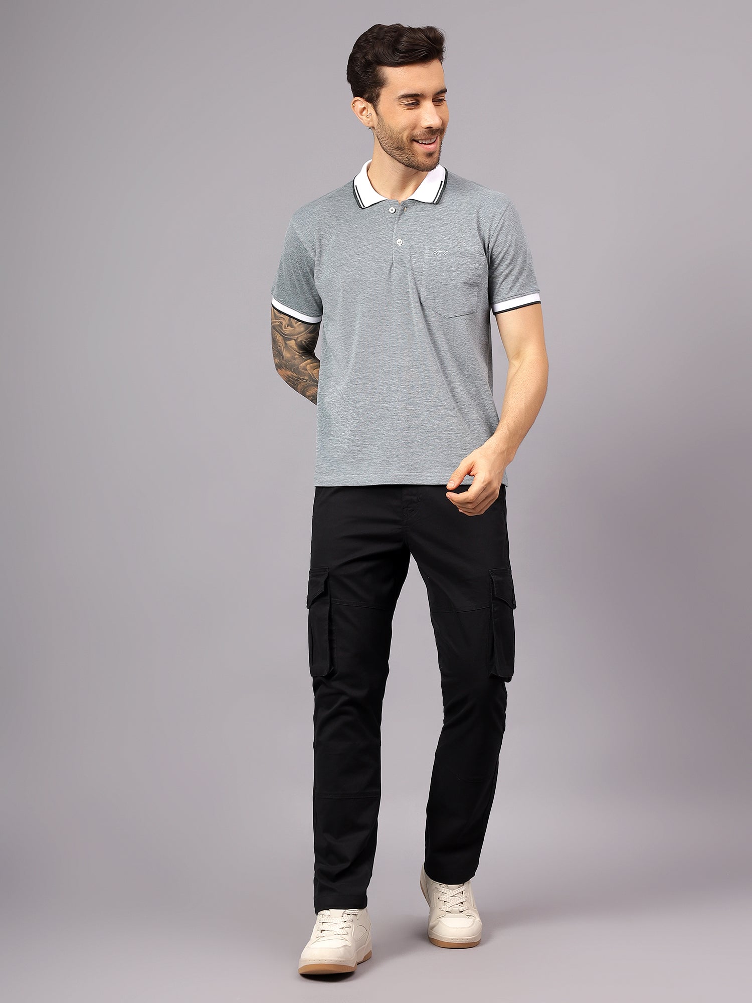 Men's Straight Fit Cotton Cargo Pants