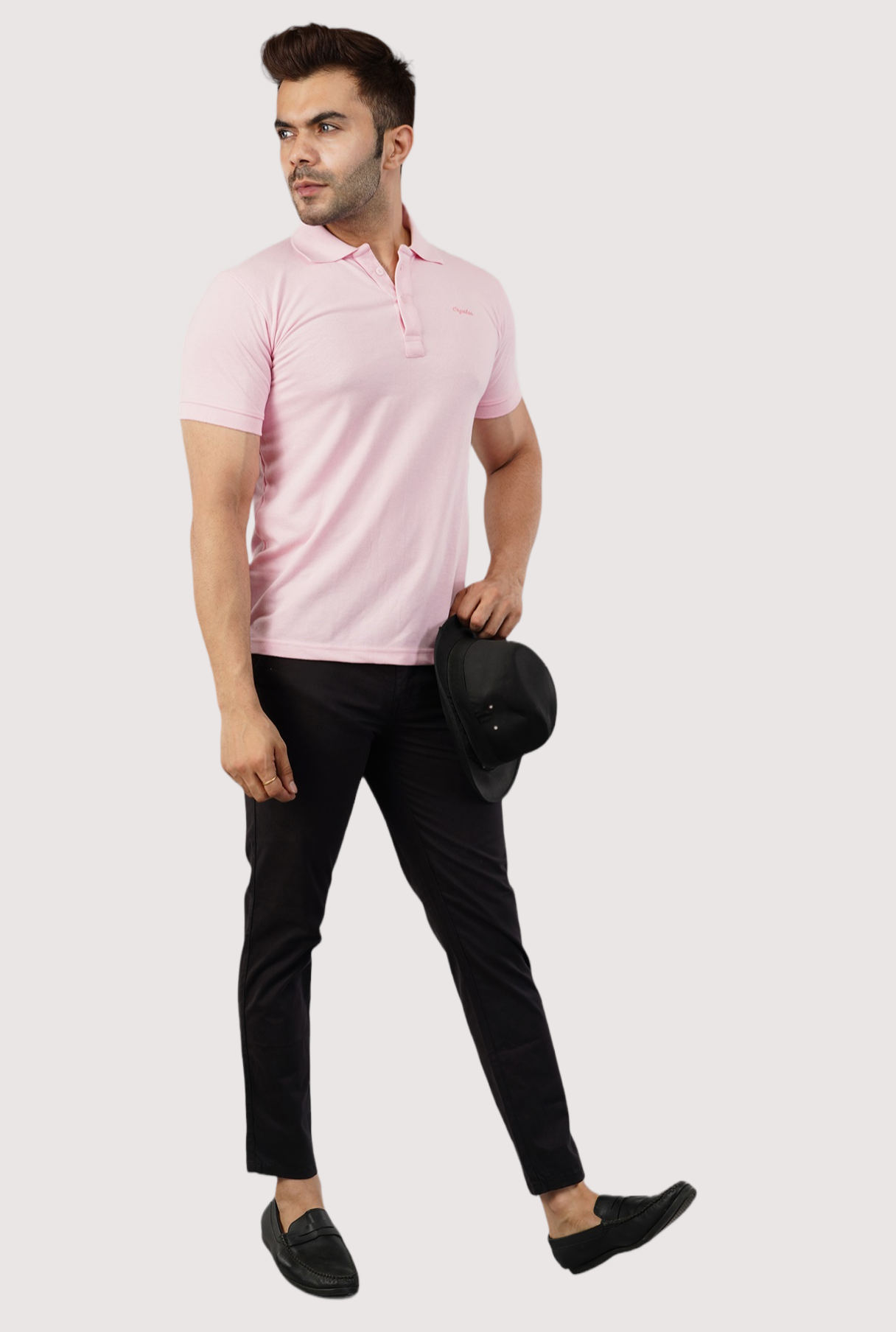 MEGHZ MENS MIDNIGHT BLACK CHINOS PANTS
